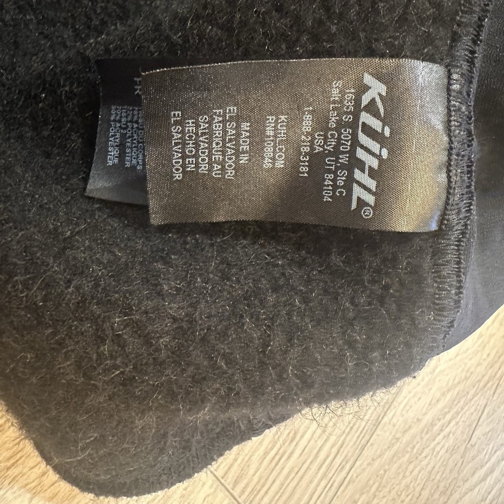 Kuhl Interceptr Fleece Jacket Mens Size L Full Zip Pockets Hybrid Hiking Black - Picture 9 of 11